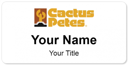 Custom name badges for Cactus Petes Casino