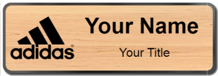 Custom name badges for Adidas