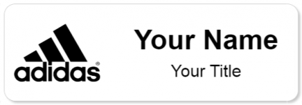 Custom name badges for Adidas