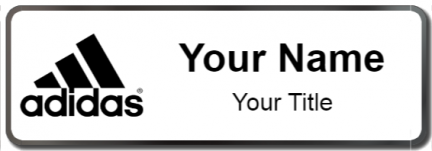 Custom name badges for Adidas