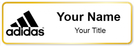 Custom name badges for Adidas