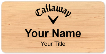 Custom name badges for Callaway Golf