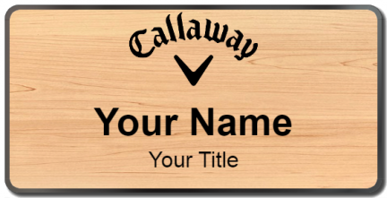 Custom name badges for Callaway Golf