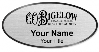 Custom name badges for C O Bigelow Apothecaries