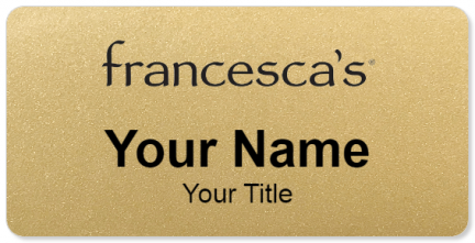 Custom name badges for Francescas Collections