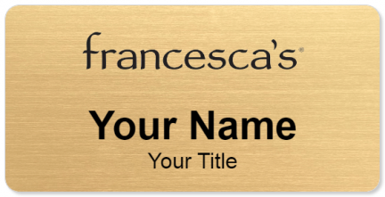Custom name badges for Francescas Collections
