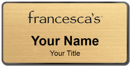 Custom name badges for Francescas Collections