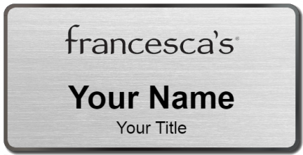 Custom name badges for Francescas Collections