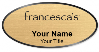 Custom name badges for Francescas Collections