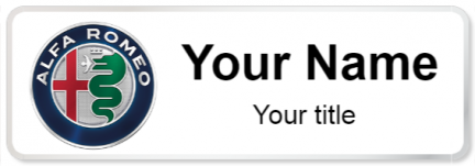 Custom name badges for Alfa Romeo