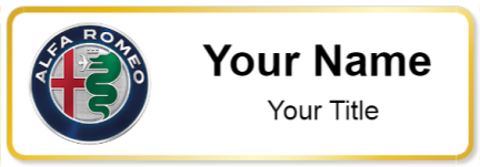 Custom name badges for Alfa Romeo