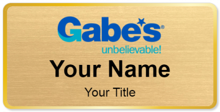 Custom name badges for Gabes Unbelievable