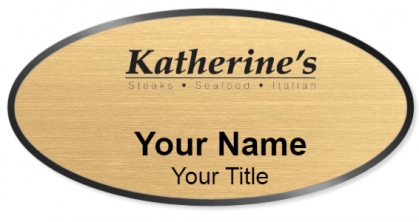 Custom name badges for Katherines Restaurant