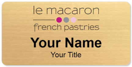 Custom name badges for Le Macaron French Pastries