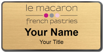 Custom name badges for Le Macaron French Pastries