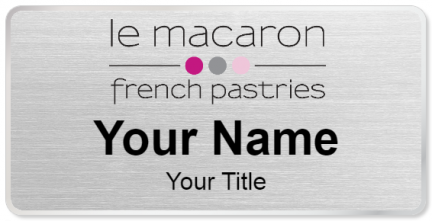 Custom name badges for Le Macaron French Pastries