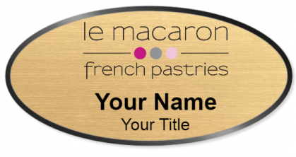 Custom name badges for Le Macaron French Pastries