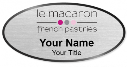 Custom name badges for Le Macaron French Pastries