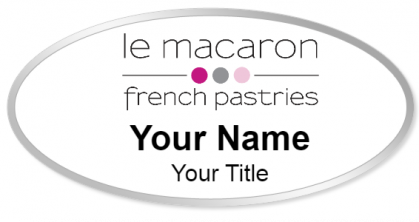 Custom name badges for Le Macaron French Pastries