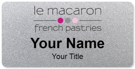 Custom name badges for Le Macaron French Pastries