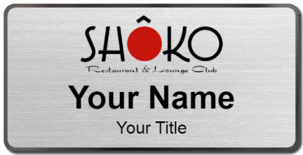 Custom name badges for Shoko Restaurant & Lounge Club