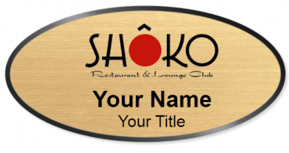 Custom name badges for Shoko Restaurant & Lounge Club