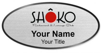 Custom name badges for Shoko Restaurant & Lounge Club