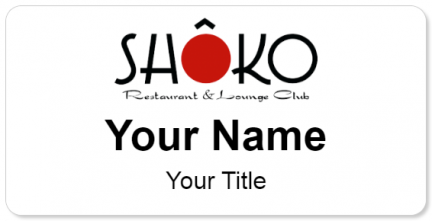 Custom name badges for Shoko Restaurant & Lounge Club