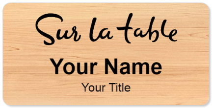 Custom name badges for Sur La Table