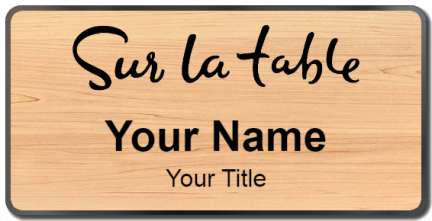 Custom name badges for Sur La Table