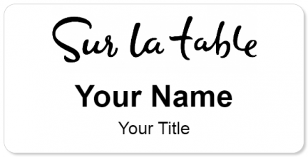 Custom name badges for Sur La Table