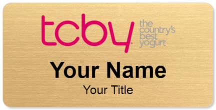 Custom name badges for TCBY Frozen Yogurt