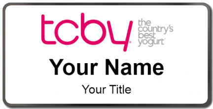 Custom name badges for TCBY Frozen Yogurt