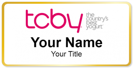 Custom name badges for TCBY Frozen Yogurt
