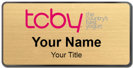 Custom name badges for TCBY Frozen Yogurt