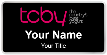 Custom name badges for TCBY Frozen Yogurt