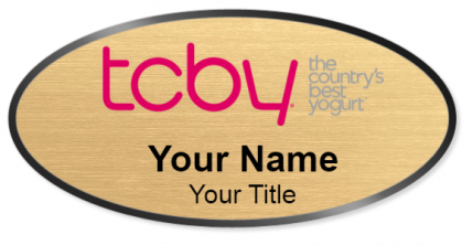 Custom name badges for TCBY Frozen Yogurt