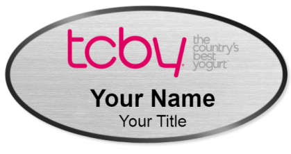 Custom name badges for TCBY Frozen Yogurt