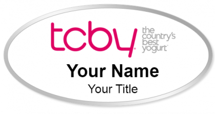 Custom name badges for TCBY Frozen Yogurt