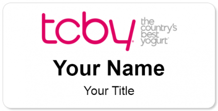 Custom name badges for TCBY Frozen Yogurt