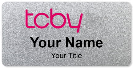 Custom name badges for TCBY Frozen Yogurt