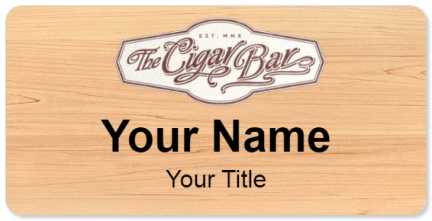 Custom name badges for The Cigar Bar