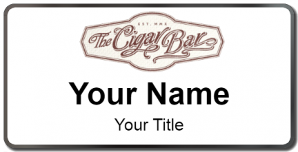 Custom name badges for The Cigar Bar