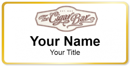 Custom name badges for The Cigar Bar