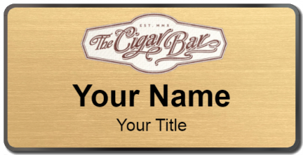 Custom name badges for The Cigar Bar