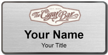 Custom name badges for The Cigar Bar
