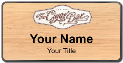 Custom name badges for The Cigar Bar