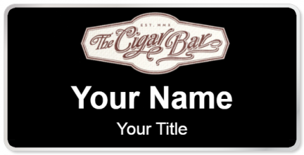 Custom name badges for The Cigar Bar