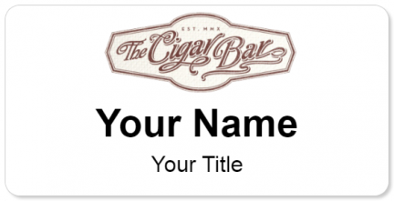 Custom name badges for The Cigar Bar