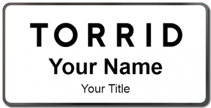 Custom name badges for Torrid